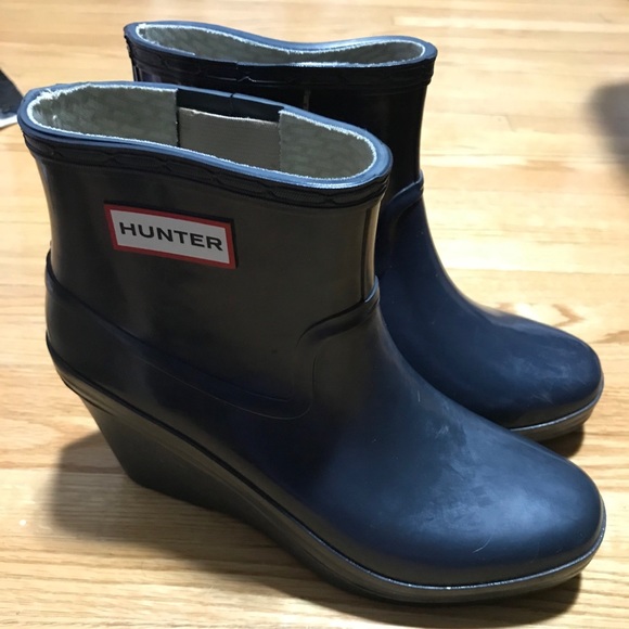 Hunter Shoes - Hunter Ankle Wedge Rain Boots
